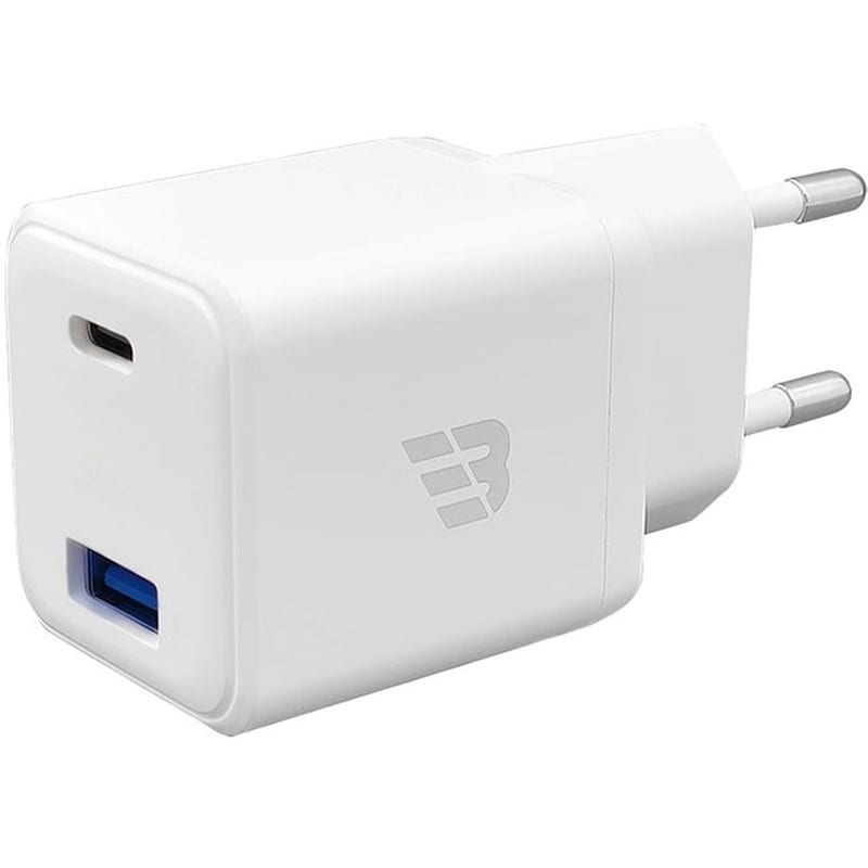 BAYKRON Φορτιστής Πρίζας Baykron BKR-BL-20W-EU-W με USB-C 20W/USB-A 18W - White