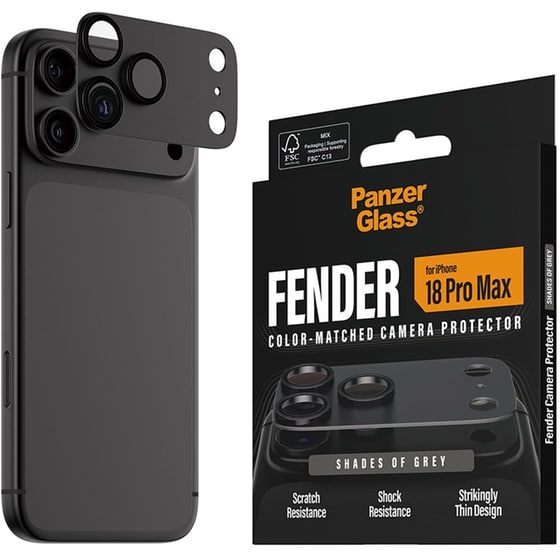Προστατευτικό καμερών Apple iPhone 18 Pro Max - PanzerGlass Fender Camera Protector - Dark Grey image 5