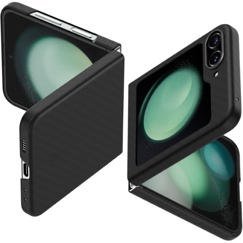 Θήκη Samsung Galaxy Z Flip5 - Spigen Air Skin Pro - Aramid Fiber - Black