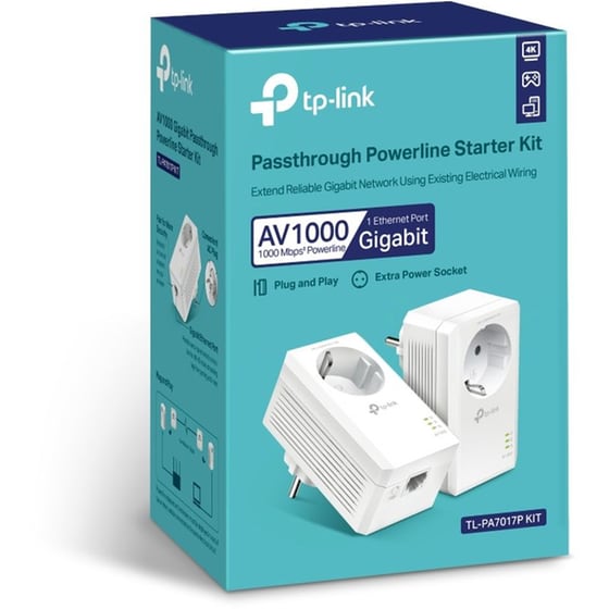 TP-LINK TL-PA7017P AV1000 Powerline Διπλό Kit Ενσύρματη Σύνδεση Passthrough έως 1000Mbps με 1 Θύρα Ethernet image 6