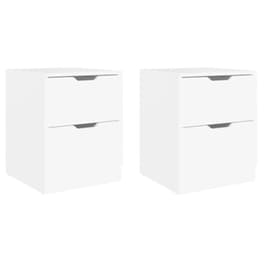 Κομοδίνο Vidaxl Από Μοριοσανίδα 2τμχ 40x40x50 cm - Λευκό