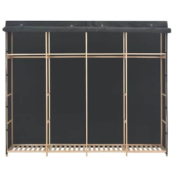 Vidaxl Ντουλάπα Γκρι 200 X 40 X 170 Εκ. Υφασμάτινη image 2