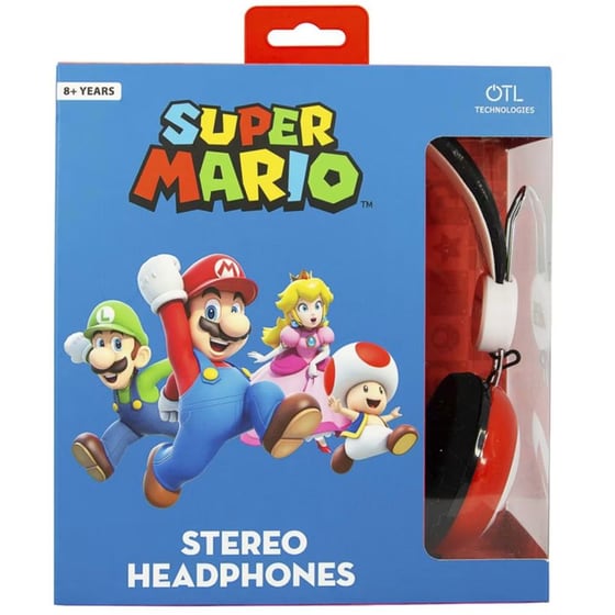 OTL Super Mario Ενσύρματα Ακουστικά Κεφαλής - Μαύρο/Κόκκινο image 1