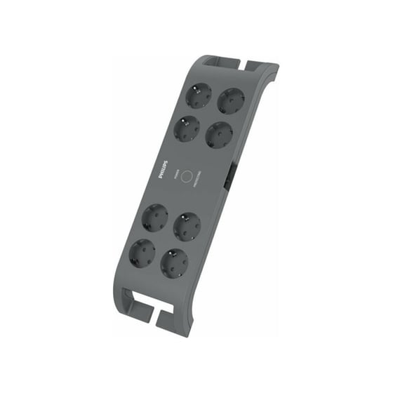 Πολύπριζο Ασφαλείας Philips SPN3180A/10 8 Θέσεων 2m - Γκρι image 3