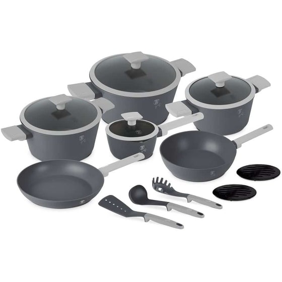 Σετ Μαγειρικά Σκεύη BERLINGER BH-8245 15 τμχ Γκρι image 0