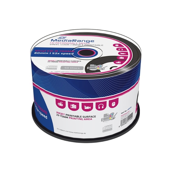 Δίσκοι CD/DVD MediaRange Vinyl CD-R 700MB 50τμχ image 0