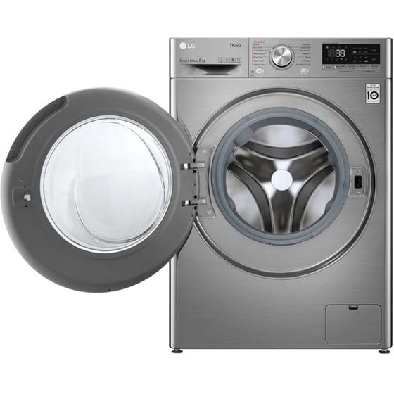 LG F4WV708S2TE με Direct Drive Μοτέρ 8 kg 1.400 Στροφές Inox Πλυντήριο Ρούχων image 3