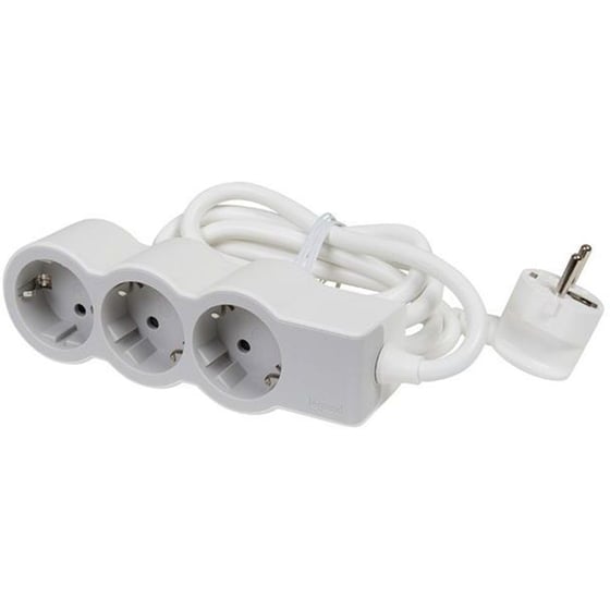 Πολύπριζο Legrand 694549 3 Θέσεων 1.5m - Λευκό image 1