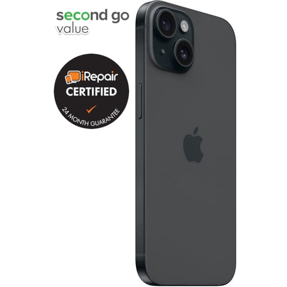 Μεταχειρισμένο Apple iPhone 15 128GB Black second go value Certified by iRepair image 2