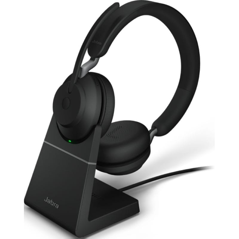 JABRA Ακουστικά Headset Jabra Evolve2 65 Ms Duo με Link 380a και Φορτιστή - Μαύρο