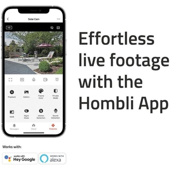Ασύρματη IP Camera HOMBLI HBZC-0109 2K Bullet με Ηλιακό Πάνελ image 4