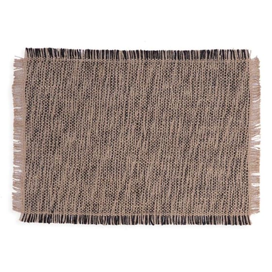 Σετ Σουπλά Nef-nef Varis Black Ψάθινο 2 Τμχ 33x48cm - Μαύρο/Μπεζ image 0