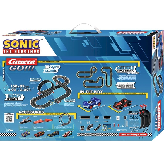 Carrera Go!!! Sonic the Hedgehog 1:43 Τηλεκατευθυνόμενα Αυτοκίνητα σε Πίστα (20062566) image 2