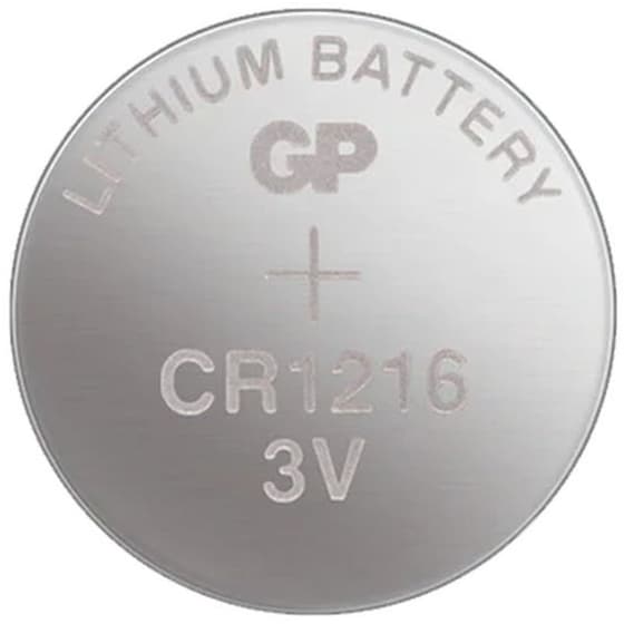 BATTERY GP LITH CR1216 3V BUTTON image 1