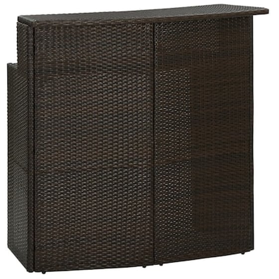 Vidaxl Σετ Επίπλων Μπαρ Κήπου 5 Τεμαχίων Καφέ Με Μαξιλάρια image 5