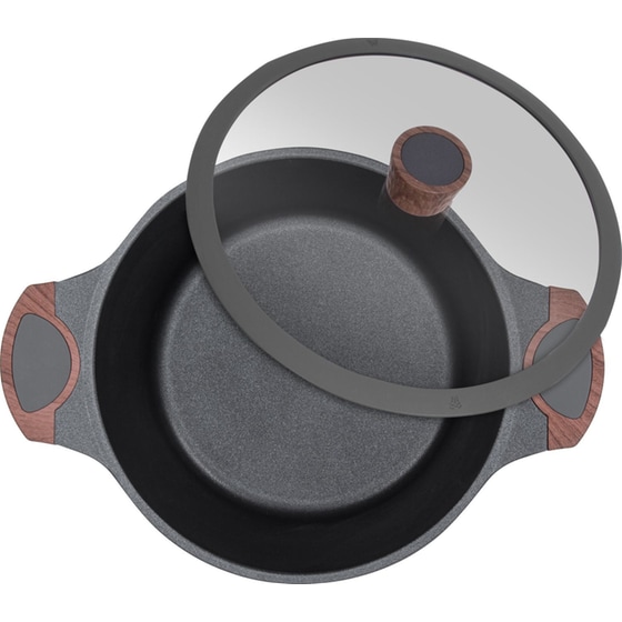 Κατσαρολάκι Ρηχό RESTO Capella-93503 από Χυτό Αλουμίνιο 24 cm 4.6 L Μαύρο image 8