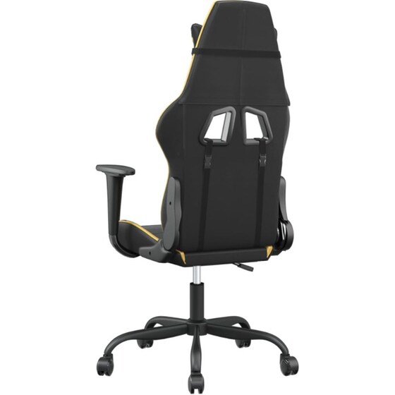 Καρέκλα Gaming VIDAXL 345401 με Ρυθμιζόμενα Μπράτσα από Τεχνητό Δέρμα - Μαύρο image 3