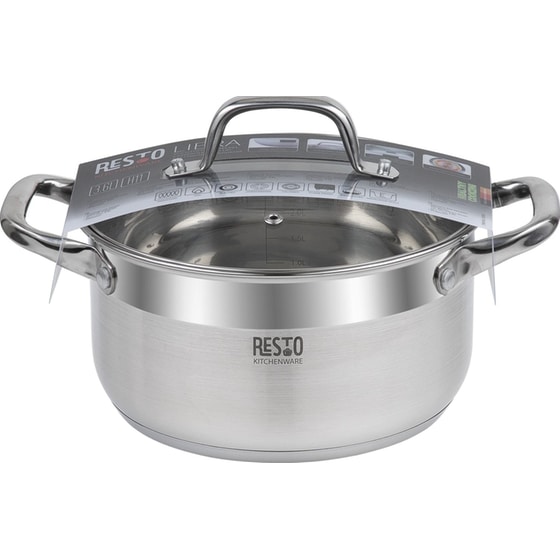 Κατσαρολάκι Ρηχό RESTO Casserole-92003 από Ανοξείδωτο Ατσάλι 20 cm 3.6 L Inox image 3