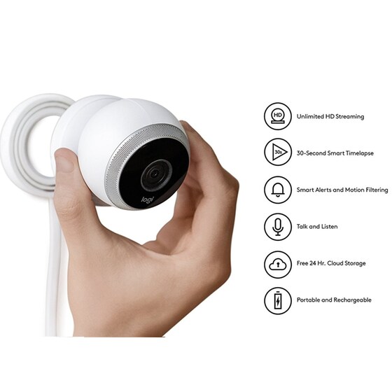 Ασύρματη IP Camera Logitech Circle HD Wireless Λευκό image 1