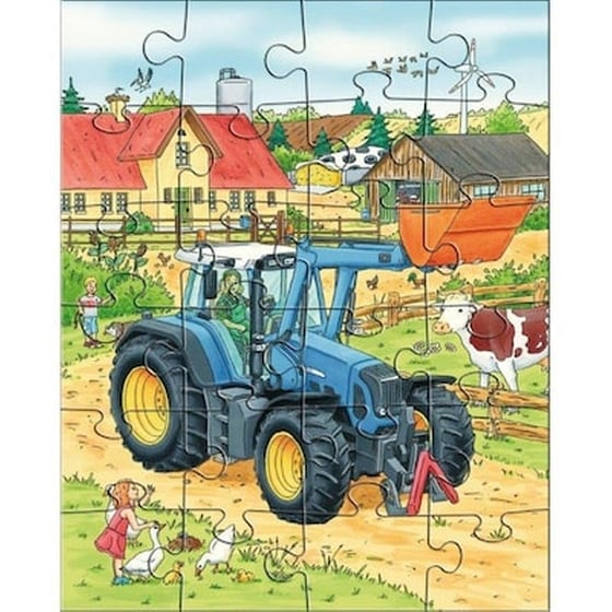Παζλ Haba 3 24τμχ. Με Τρακτέρ Tractor And Co. image 0