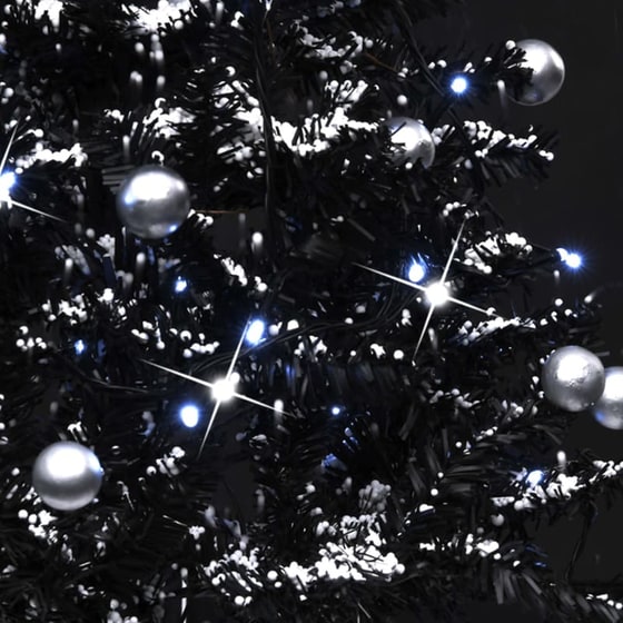 Χριστουγεννιάτικο Δέντρο VidaXL Χιονισμένο με Βάση 75cm - Μαύρο image 6