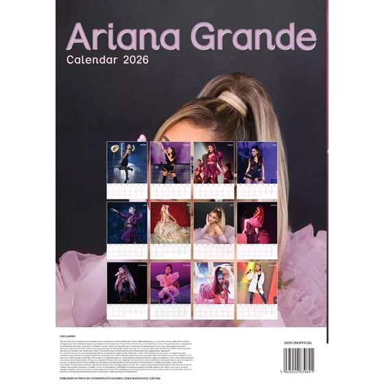 Ariana Grande 2026 Calendar A3 image 1