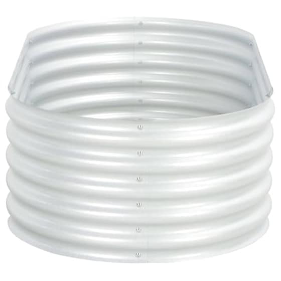 Vidaxl Ζαρντινιέρα Υπερυψωμένη Ασημί 160x80x44 Εκ. Γαλβανισμ. Χάλυβας image 2