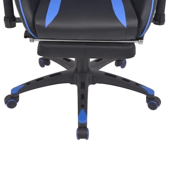 Καρέκλα Gaming Racing VidaXL Συνθετικό Δέρμα με Υποπόδιο - Μπλε/Μαύρη image 5