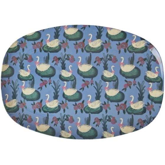 Πιατέλα Μελαμίνης Rice 30x22 cm - Swan Lake image 0