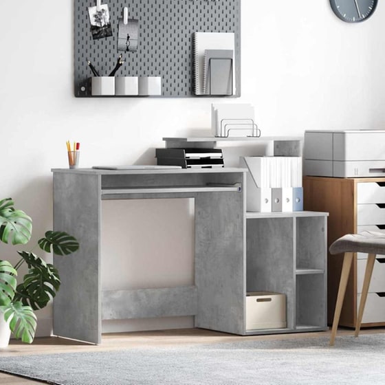 Γραφείο VidaXL από Επεξεργασμένο Ξύλο 120,5x44x88,5 cm - Γκρι Σκυροδέματος image 1