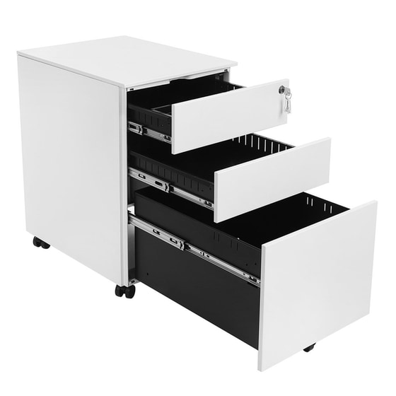 Συρταριέρα Γραφείου Songmics Ofc60wt από Μέταλλο 52x39x60cm - Λευκό image 1