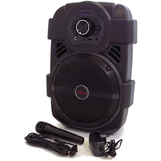 Party Speaker Akai ABTS-808L 10W Karaoke με Ασύρματo Μικρόφωνo - Μαύρο image 14