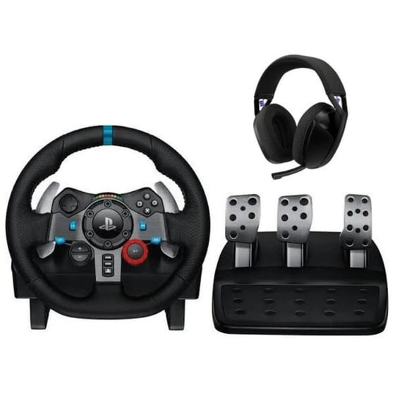 Logitech G G29 Driving Force Τιμονιέρα με Πετάλια & Ασύρματα Ακουστικά Κεφαλής Logitech G321 Bundle image 0