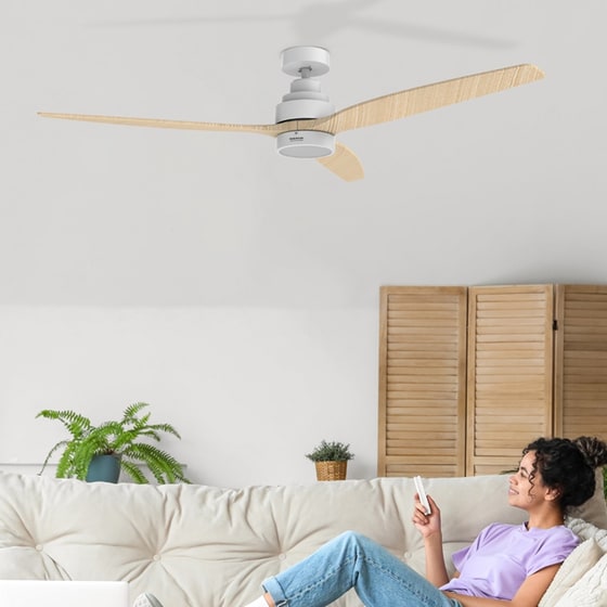 TAURUS Fresko 3B Ultra Silent 30W 132cm με Φως και Τηλεχειριστήριο Ανεμιστήρας Οροφής image 6