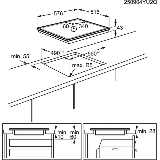 AEG TN64RA00XB 60 cm Μαύρο Εστία Κεραμική Αυτόνομη image 6