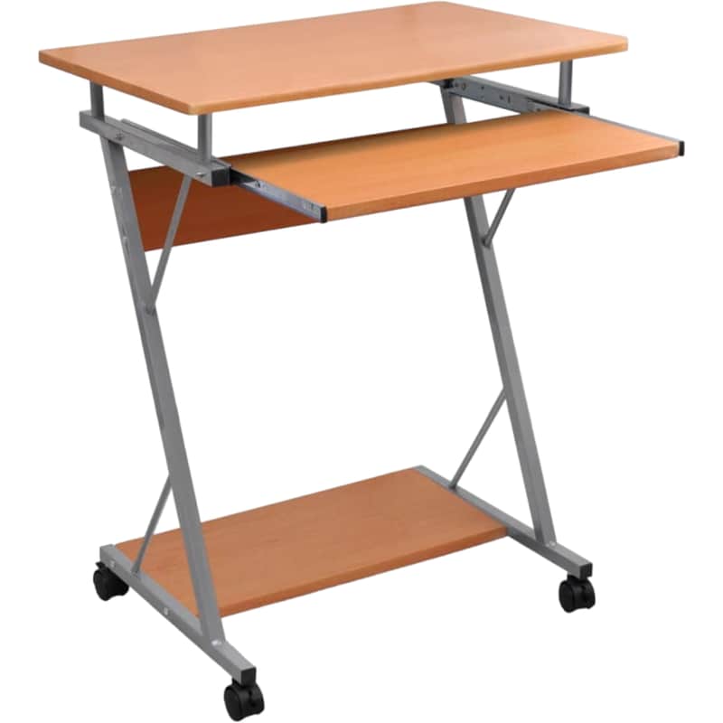 Γραφείο Υπολογιστή VidaXL από Μοριοσανίδα 60x40cm - Φυσικό/Ασημί