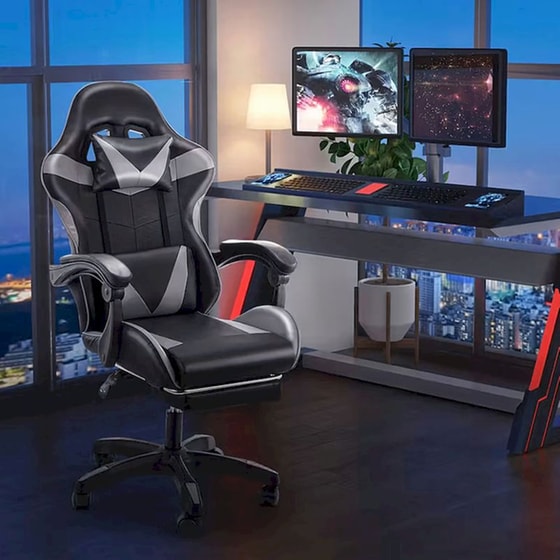 Καρέκλα Gaming/ Εργασίας Aria Trade RC-K-1970 - Μαύρη/ Γκρι image 12