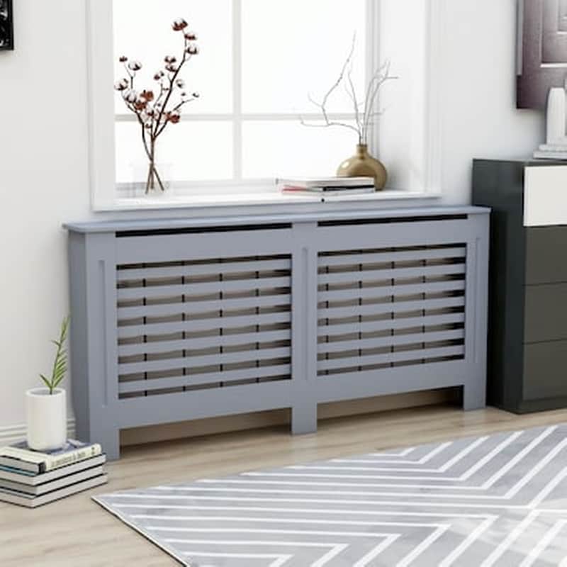 VIDAXL Vidaxl Κάλυμμα Καλοριφέρ Ανθρακί 172 X 19 X 81 Εκ. Από Mdf