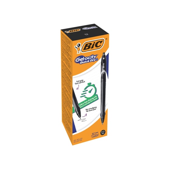 Στυλό Gel BIC Gelo Quick Dry 0.7 mm Μαύρο image 1