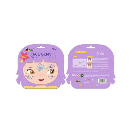 Σετ Παιδικά Αυτοκόλλητα Avenir Face Gems Stars image 0