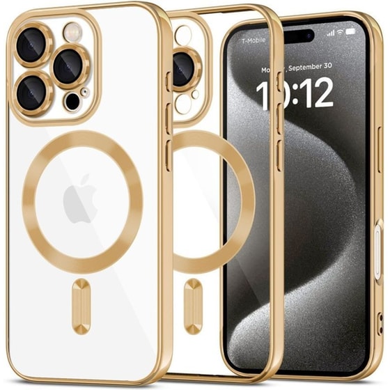 Θήκη Apple iPhone 16 Pro - Tech-Protect MagFlex Διάφανη Σιλικόνης με MagSafe - Shiny Gold image 0