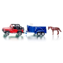 Μεταλλικο Jeep Siku Με Τρειλερ Μεταφορας Αλογου 001651