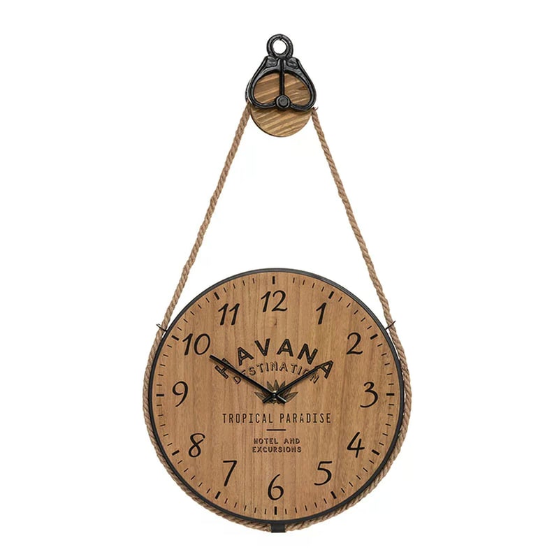 Αναλογικό Ρολόι Spitishop Τοίχου Φ38x5 cm - Καφέ/Μαύρο SPITISHOP