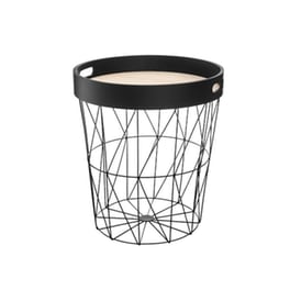 Τραπεζάκι Σαλονιού Aria Trade από Ξύλο 35x38cm - Μαύρο