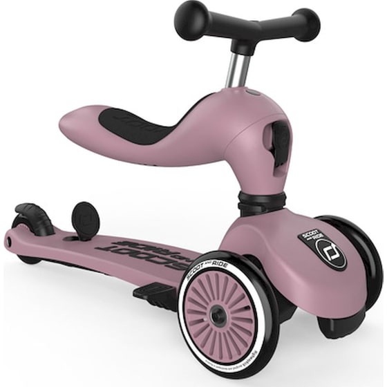 Παιδικό Πατίνι Τρίτροχο Πολυμορφικό 3 σε 1 Scoot & Ride Highwaykick 1 Push and Go με Λαβή Γονέα - Wildberry image 3