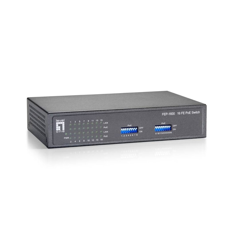 LEVELONE LevelOne FEP-1600W90 Network Switch Fast Ethernet (100 Mbps) PoE Support