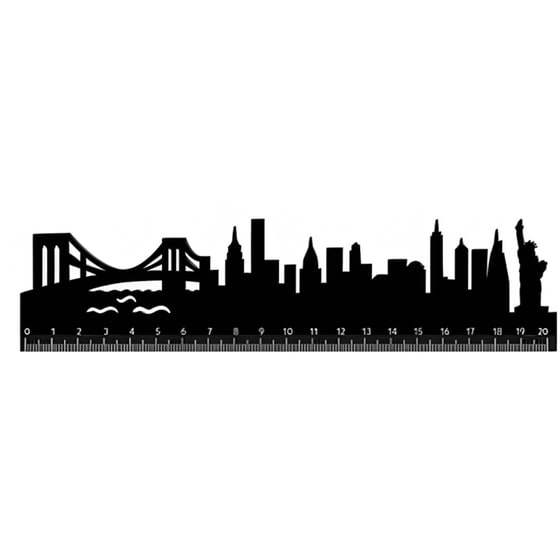 Χάρακας Legami Follow The Skyline New York 20 cm image 0