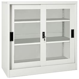 Ντουλάπι Vidaxl Ατσάλινο 90x40x90cm - Ανοιχτό Γκρι