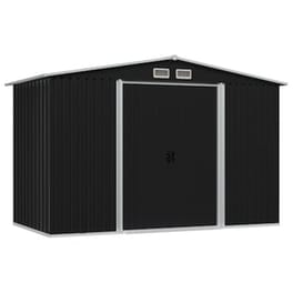 Vidaxl Αποθήκη Κήπου Ανθρακί 257 X 205 X 178 Εκ. Ατσάλινη