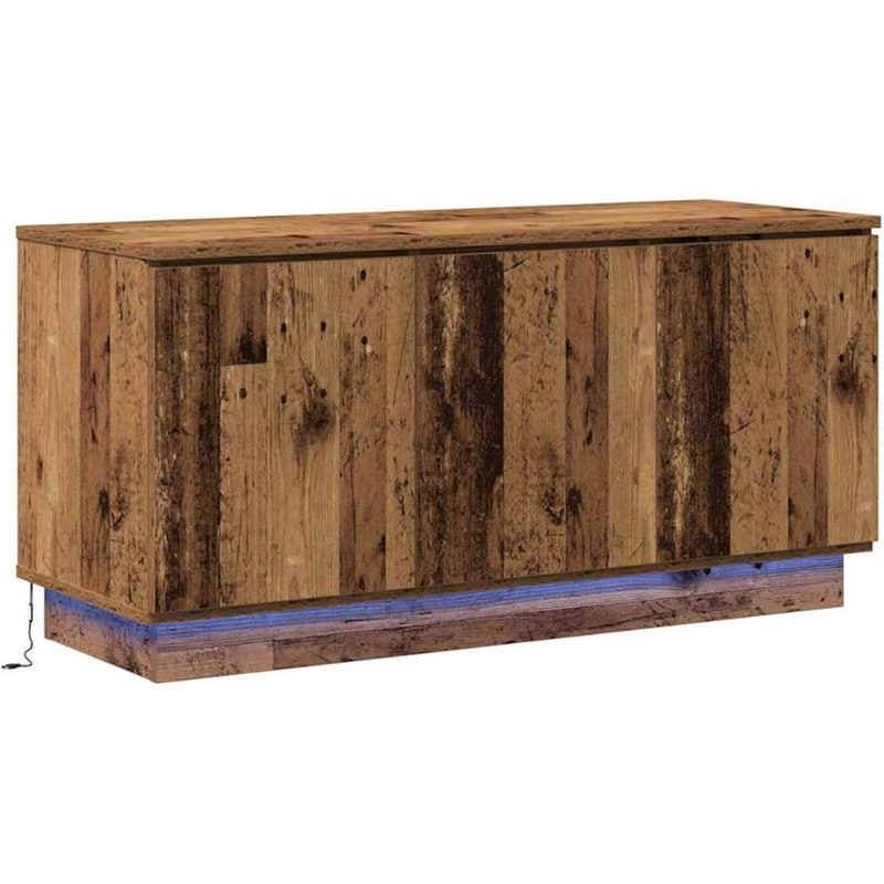 Έπιπλο Τηλεόρασης VidaXL με LED 100 x 38 x 49 cm - Παλαιωμένο Ξύλο